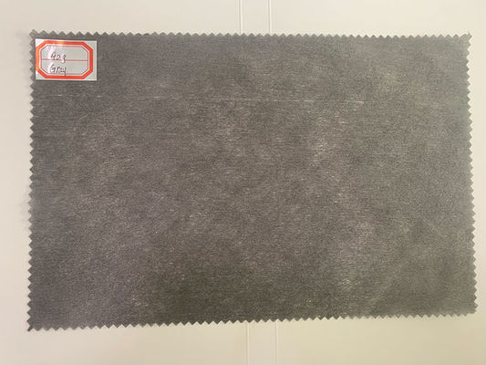 Suni Deri Yüzey için 40g Polyester Spunlaced Dokunmamış Kumaş Gri GRS.