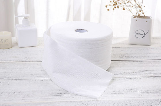 50g Beyaz %100 Viskon Spunlace Nonwoven Mesh Pamuklu Mendil, Yüz Havlusu, Islak Mendil