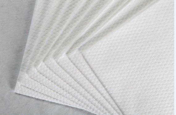 62g Beyaz Polyester ve Viskon Spunlace Dokunmamış Kumaş Küçük İnci Tanecikli Pamuklu Mendil, Pedler, Islak Mendiller