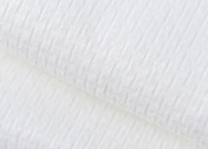 110g Beyaz EF Tahıl %100 Viskon Çapraz Spunlace Dokunmamış Pamuklu Mendil, Islak Mendil