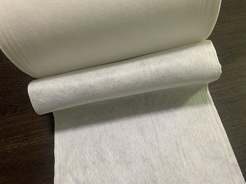 Pamuklu Mendil, Pedler, Islak Mendiller için 50g Beyaz Polyester ve Viskon Spunlace Nonwoven Kumaş