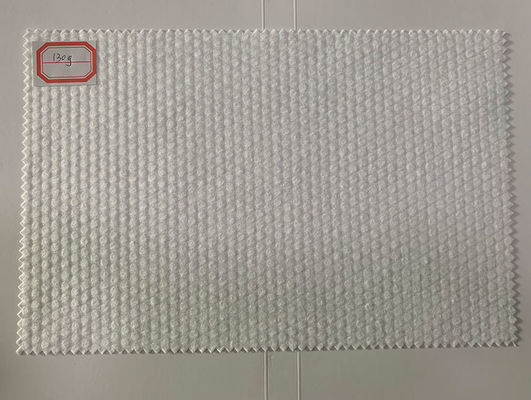 130g Beyaz İnci Tanecikli Polyester Viskon Çapraz Spunlace Dokuma Olmayan Doku